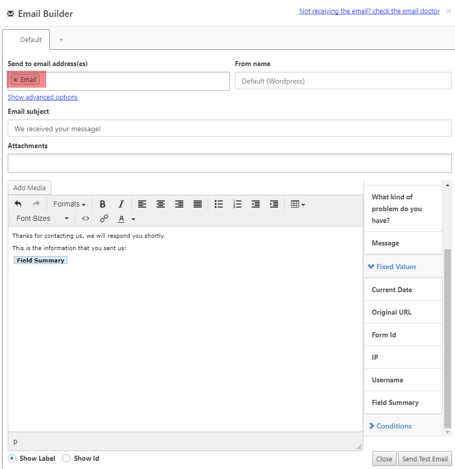 Creating a form that send multiple emails to different persons | Smart ...